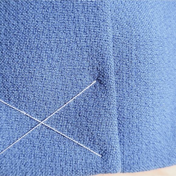 Ann Taylor Blue Ruffle Cap Sleeve Empire Dress NWT Size10P - Picture 13 of 14